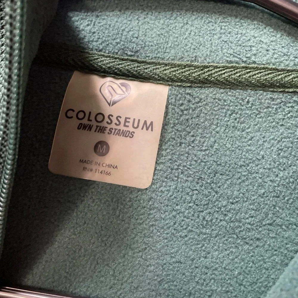 Michigan state university logo fleece pull over jacket green medium - Picture 6 of 6